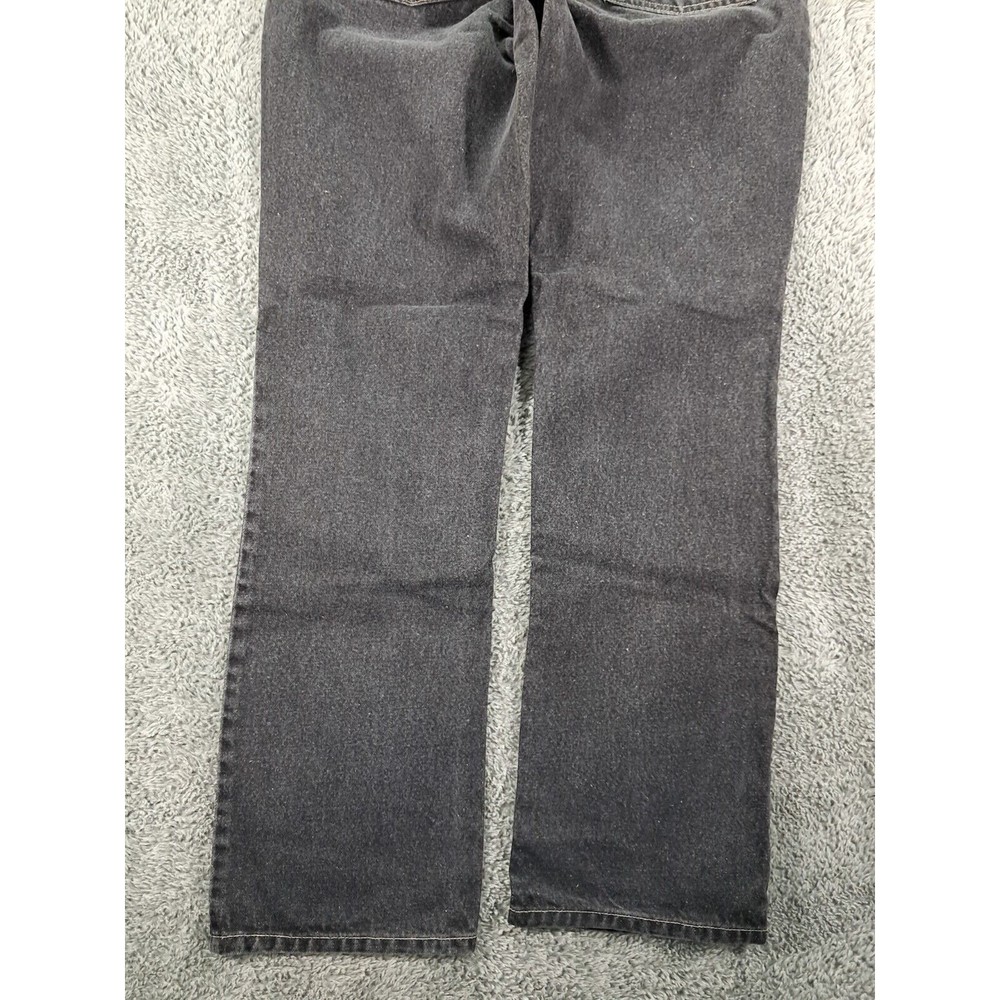 Guess Jeans Womens Sz 32 Black Straight Leg Denim Blue USA 100% Cotton - Picture 10 of 11